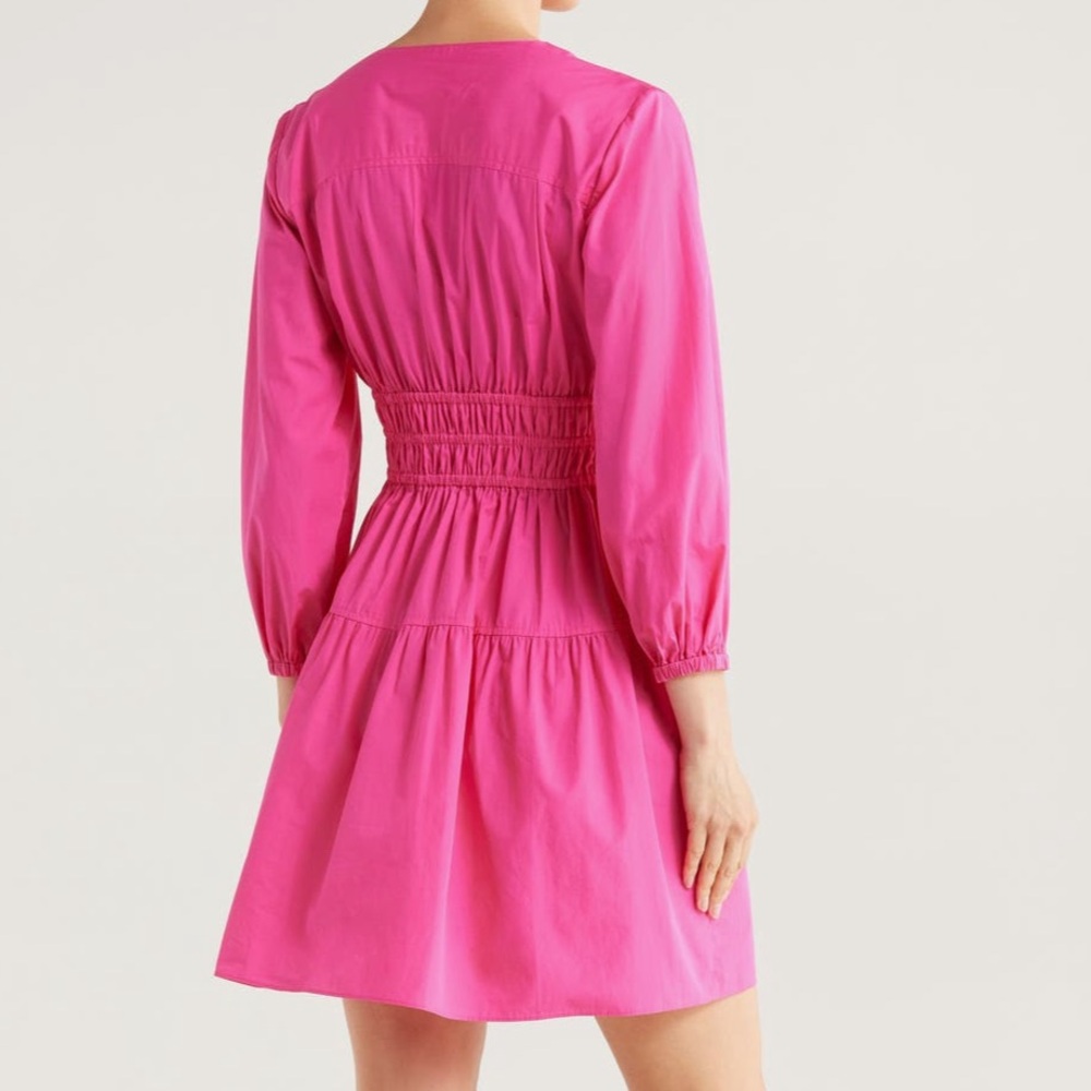 Derek Lam size 0 Vibrant pink  V-Neck Dress new with tags - Picture 6 of 6